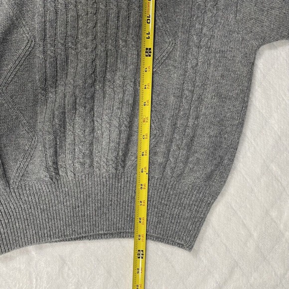 Casual Corner Angora Rabbit Hair Lambswool Turtleneck Sweater Gray Career Sz Med - Picture 7 of 7